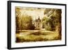 Vintage Picture With Castle-Maugli-l-Framed Art Print