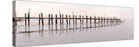 Vintage Pier at Fishing Village-Alan Blaustein-Stretched Canvas