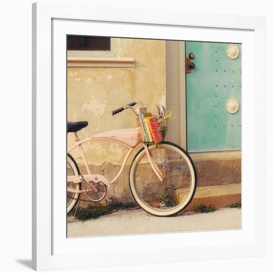 Vintage Pink Bike-Mandy Lynne-Framed Art Print