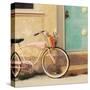 Vintage Pink Bike-Mandy Lynne-Stretched Canvas