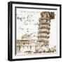 Vintage Pisa-Carole Stevens-Framed Art Print