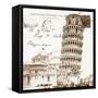 Vintage Pisa-Carole Stevens-Framed Stretched Canvas