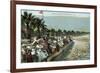 Vintage Plaza Del Mar-null-Framed Art Print