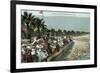 Vintage Plaza Del Mar-null-Framed Art Print