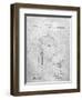 Vintage Police Handcuffs Patent-Cole Borders-Framed Art Print