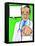 Vintage Pop Art Doctor with Pointing Hand-jorgenmac-Framed Stretched Canvas