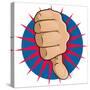 Vintage Pop Art Thumbs Down-jorgenmac-Stretched Canvas