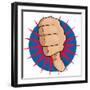 Vintage Pop Art Thumbs Down-jorgenmac-Framed Premium Giclee Print