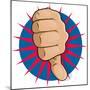 Vintage Pop Art Thumbs Down-jorgenmac-Mounted Premium Giclee Print