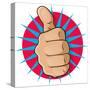 Vintage Pop Art Thumbs Up-jorgenmac-Stretched Canvas