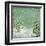 Vintage Postcard with Christmas Trees, Snow (Jpeg Version)-Alkestida-Framed Art Print