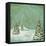 Vintage Postcard with Christmas Trees, Snow (Jpeg Version)-Alkestida-Framed Stretched Canvas