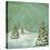 Vintage Postcard with Christmas Trees, Snow (Jpeg Version)-Alkestida-Stretched Canvas