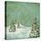 Vintage Postcard with Christmas Trees, Snow (Jpeg Version)-Alkestida-Stretched Canvas