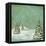 Vintage Postcard with Christmas Trees, Snow (Jpeg Version)-Alkestida-Framed Stretched Canvas