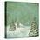 Vintage Postcard with Christmas Trees, Snow (Jpeg Version)-Alkestida-Stretched Canvas