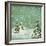 Vintage Postcard with Christmas Trees, Snow (Jpeg Version)-Alkestida-Framed Premium Giclee Print