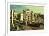 Vintage Postcard with Foro Romano-melis-Framed Photographic Print