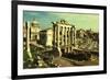Vintage Postcard with Foro Romano-melis-Framed Photographic Print