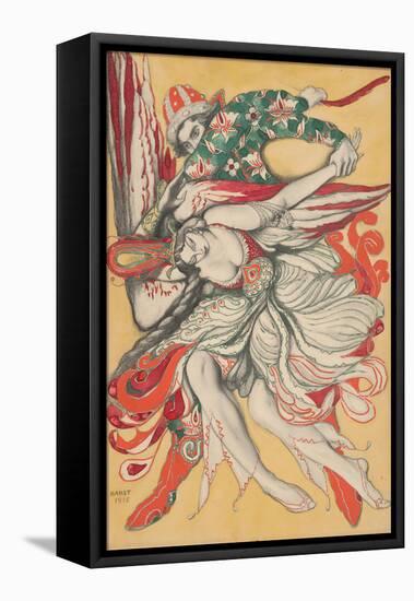 Vintage Poster design for the ballet The Firebird, 1915-Leon Bakst-Framed Stretched Canvas