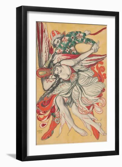 Vintage Poster design for the ballet The Firebird, 1915-Leon Bakst-Framed Giclee Print