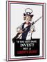 Vintage Poster of Uncle Sam Holding a Rifle and Holding Out a Liberty Bond-Stocktrek Images-Mounted Art Print