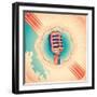 Vintage Poster with Microphone. Vector Illustration.-Radoman Durkovic-Framed Art Print