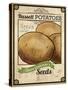 Vintage Potato Seed Packet-null-Stretched Canvas