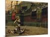 Vintage Print of a Roman Gladiator with His Defeated Opponent-Stocktrek Images-Mounted Art Print