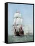 Vintage Print of Hms Victory of the Royal Navy-Stocktrek Images-Framed Stretched Canvas