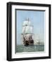 Vintage Print of Hms Victory of the Royal Navy-Stocktrek Images-Framed Art Print