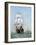 Vintage Print of Hms Victory of the Royal Navy-Stocktrek Images-Framed Art Print