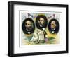 Vintage Print of Presidents James Garfield, Abraham Lincoln, and William Mckinley-Stocktrek Images-Framed Art Print