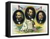 Vintage Print of Presidents James Garfield, Abraham Lincoln, and William Mckinley-Stocktrek Images-Framed Stretched Canvas