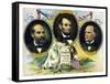 Vintage Print of Presidents James Garfield, Abraham Lincoln, and William Mckinley-Stocktrek Images-Framed Stretched Canvas