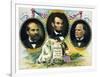 Vintage Print of Presidents James Garfield, Abraham Lincoln, and William Mckinley-Stocktrek Images-Framed Art Print