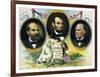 Vintage Print of Presidents James Garfield, Abraham Lincoln, and William Mckinley-Stocktrek Images-Framed Art Print