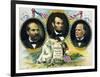 Vintage Print of Presidents James Garfield, Abraham Lincoln, and William Mckinley-Stocktrek Images-Framed Art Print