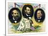 Vintage Print of Presidents James Garfield, Abraham Lincoln, and William Mckinley-Stocktrek Images-Stretched Canvas