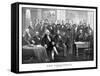 Vintage Print of the First Twenty-one Presidents Seated Together in the White House-Stocktrek Images-Framed Stretched Canvas