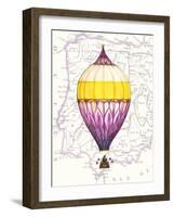 Vintage Purple Air Balloon-Hope Smith-Framed Art Print