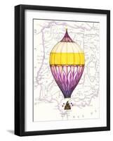 Vintage Purple Air Balloon-Hope Smith-Framed Art Print