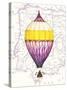 Vintage Purple Air Balloon-Hope Smith-Stretched Canvas