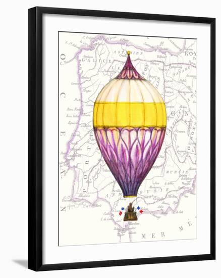 Vintage Purple Air Balloon-Hope Smith-Framed Art Print