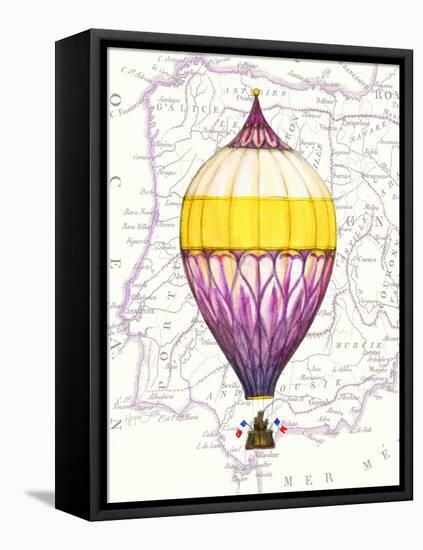 Vintage Purple Air Balloon-Hope Smith-Framed Stretched Canvas