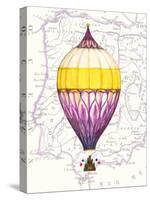 Vintage Purple Air Balloon-Hope Smith-Stretched Canvas