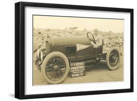 Vintage Racing Car on Pike's Peak-null-Framed Art Print