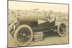 Vintage Racing Car on Pike's Peak-null-Mounted Art Print