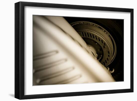 Vintage Racing Car with Exhaust and Air Vents Close Up-Will Wilkinson-Framed Photographic Print