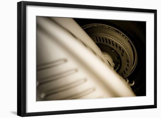 Vintage Racing Car with Exhaust and Air Vents Close Up-Will Wilkinson-Framed Photographic Print